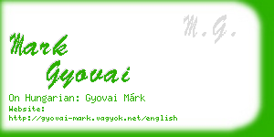 mark gyovai business card